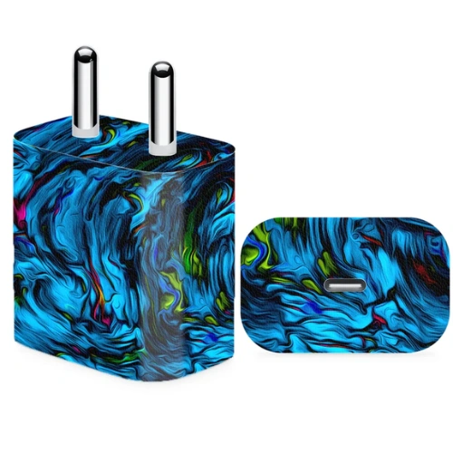 Blue Swirl Charger Skin